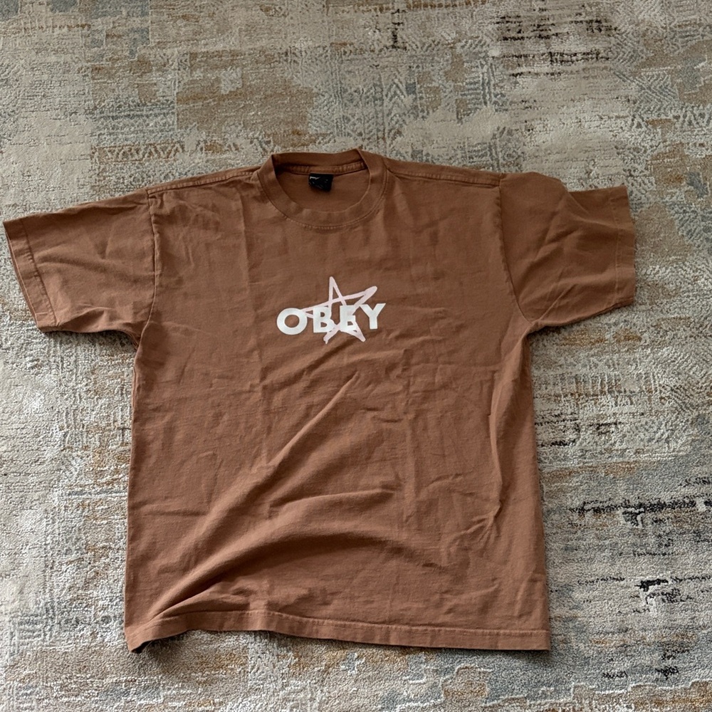 Obey Tan Star Graphic Tee